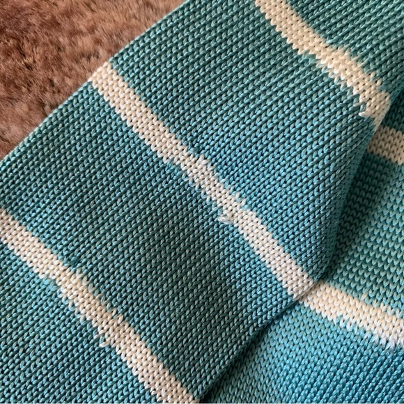 Robert Graham Teal and White Striped Tie - Picture 6 of 8
